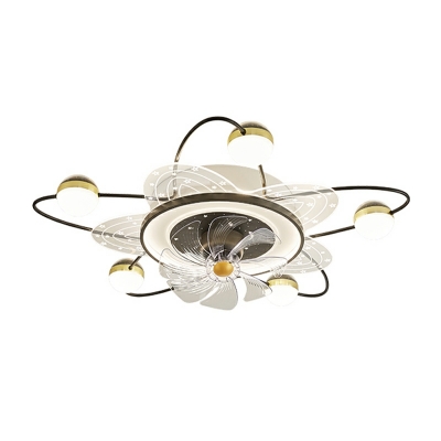 Modern Simple Romantic Ceiling Mounted Fan Light Nordic Light Luxury Creative Ceiling Fans
