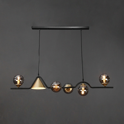 Pendant Lighting Fixtures Post-modern Style Sphere Shape Metal Hanging Island Lights