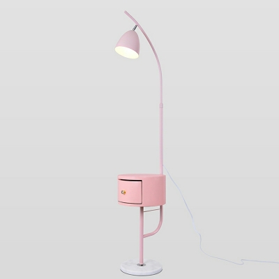 Single Bulb Standing Floor Lamp Metal Contemporary Style Floor Lighting