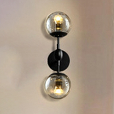 Sphere Magic Bean Wall Lamp Modern Glass Shade 2-Light Wall Mounted Lamp