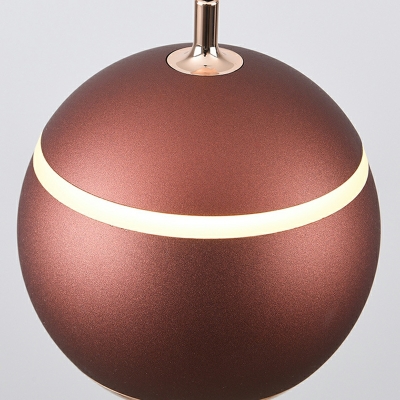 1-Light Hanging Ceiling Lamp Modern Style Ball Shape Metal Pendant Lights