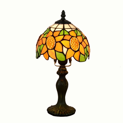 American Pastoral Metal Table Lamp Tiffany Stained Glass Sunflower Table Lamp