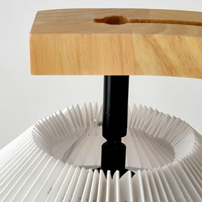 Japanese-style Log Floor Lamp Simple Fabric Vertical Floor Lamp for Bedroom