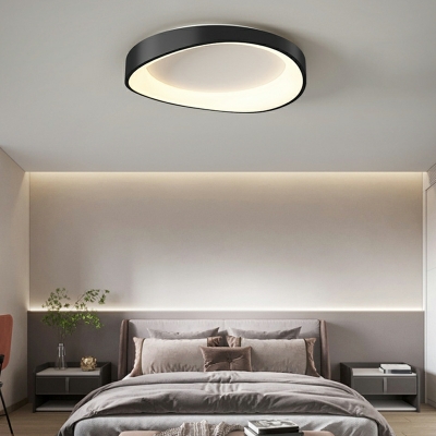 Modern Oval Shade Flush Mount Light Fixture LED Acrylic Flush Mount Lamp for Bedroom