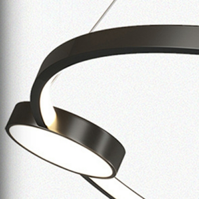 Multirings Chandelier Light Iron Suspension Light for Bedroom Dining Room