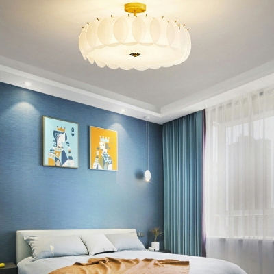 Postmodern Ceiling Light Luxury Creative Glass Flush Lighting for Living Room Bedroom