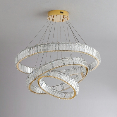 Twisted Multi-layer Hanging Chandelier Modern Style Crystal  Chandelier Light