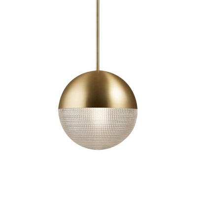 1-Light Ceiling Pendant Light Contemporary Style Ball Shape Metal Hanging Lamp Kit