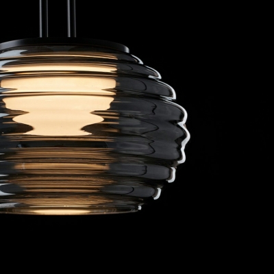 1-Light Pendant Lighting Modern Style Oval Shape Metal Hanging Ceiling Lights