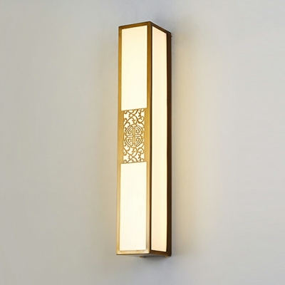 1-Light Sconce Lights Modern Style Rectangle Shape Metal Wall Mounted Lamps