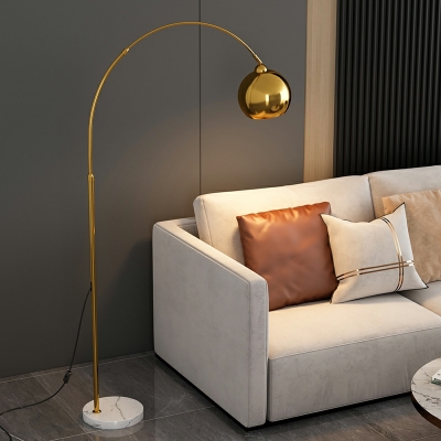 1-Light Standing Lamps Contemporary Style Globe Shape Metal Floor Lights