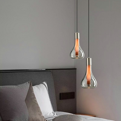1-Light Suspension Light Contemporary Style Geometric Shape Metal Hanging Pendant Lights