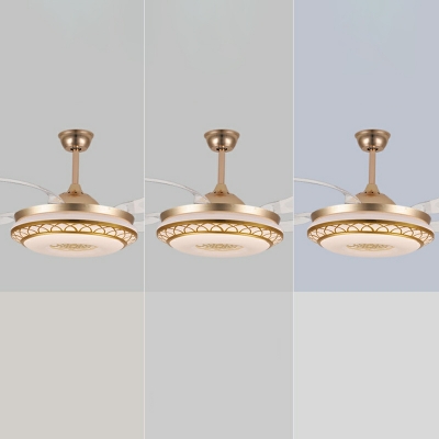 1-Light Suspension Pendant Modern Style Round Shape Metal Pendant Lighting