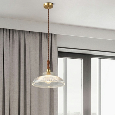 Clear Ceiling Lamps Modern Style Glass Suspension Light for Living Room