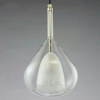 Glass 1 Light Hanging Ceiling Modern Pendant Light Fixtures for Dinning Room