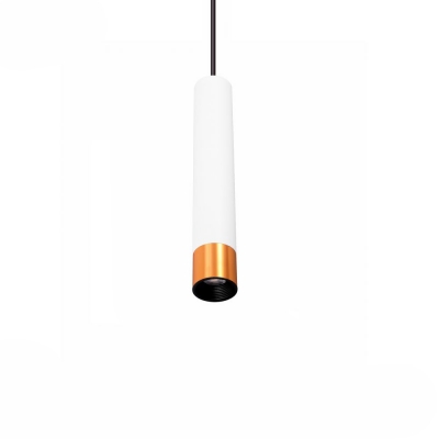 1-Light Hanging Ceiling Lights Contemporary Style Tube Shape Metal Pendant Lighting