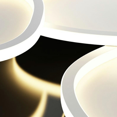 6-Light Flush Light Fixtures Minimalism Style Circle Shape Metal Ceiling Mounted Lights