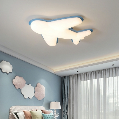 Air Plane Ceiling Lamp Modern Style Plastic Flush Mount Led Lights for Kid's Room