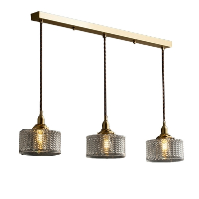 Hanging Lamps Kit Modern Style Glass Suspension Pendant Light for Living Room