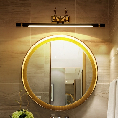 Modern Led Bathroom Lighting  Linear Iron and Copper Wall Mount Light in Natural Light