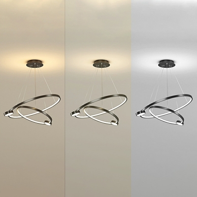 Multirings Chandelier Light Iron Suspension Light for Bedroom Dining Room