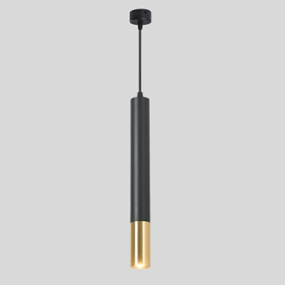 Nordic Minimalist LED Single Pendant Creative Cylindrical Long Tube Hanging Lamp