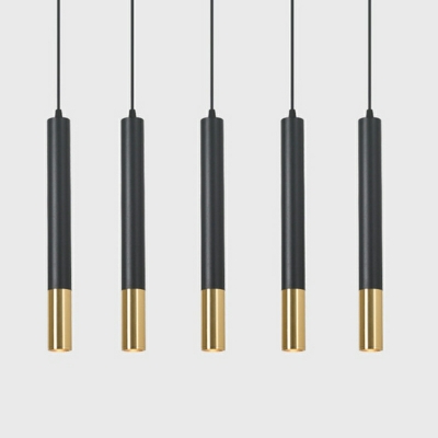 Nordic Minimalist LED Single Pendant Creative Cylindrical Long Tube Hanging Lamp