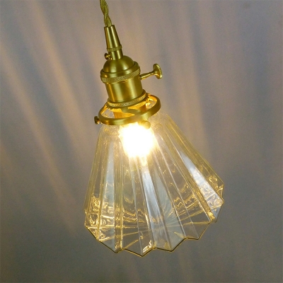 1-Light Ceiling Pendant Light Modern Style Diamond Shape Metal Hanging Lamp Kit
