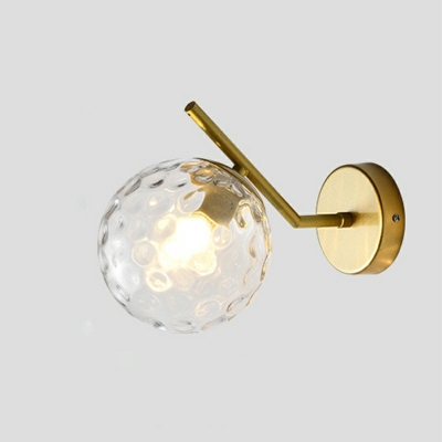 1-Light Sconce Lights Modern Style Glass Globe Shade Wall Mounted Lamps