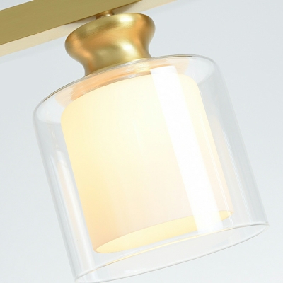 4-Light Pendant Lighting Industrial Style Cylinder Shape Metal Hanging Ceiling Light