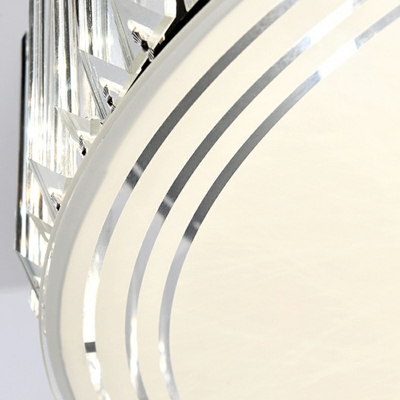 6-Light Flush Light Fixtures Modern Style Drum Shape Metal Ceiling Mounted Lights