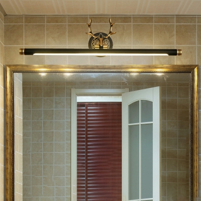 American Antler Vanity Mirror Lights 1 Light  Copper Vanity Wall Sconce for Bathroom