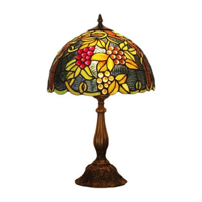 American Creative Stained Glass Table Lamp Romantic Retro Table Lamp for Bedroom