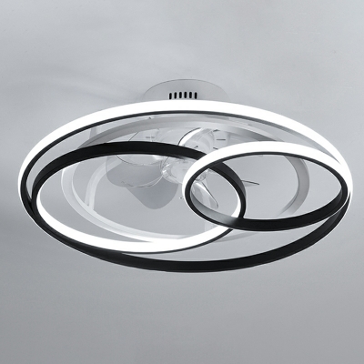 Modern Round Three Rings Flush Ceiling Light Fixtures Aluminum  Ceiling Light Fixtures