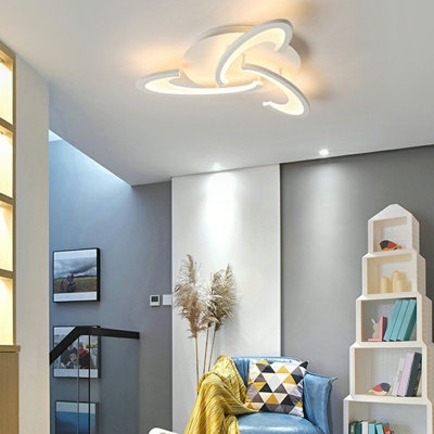 Modern Simple Ceiling Light Acrylic Flower Flush Mount Lighting for Living Room
