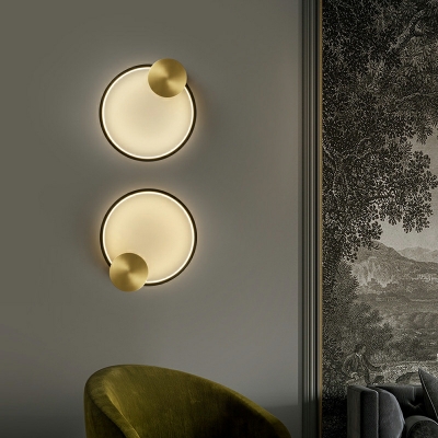 Wall Light Contemporary Style Metal Wall Sconce Lighting for Living Room