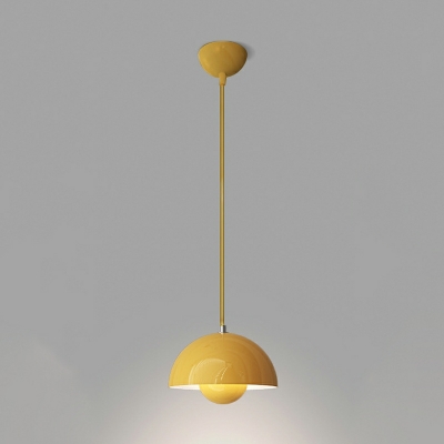 1-Light Hanging Ceiling Lights Modern Style Dome Shape Iron Pendant Lighting