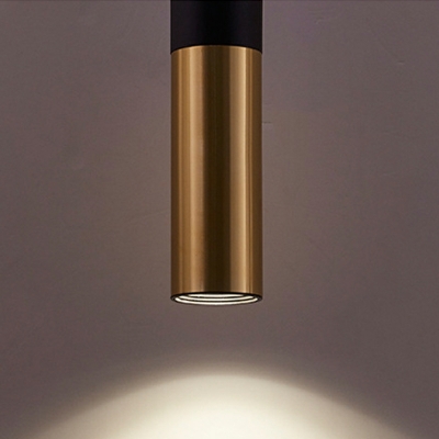 1-Light Hanging Ceiling Lights Modern Style Tube Shape Metal Pendant Lighting