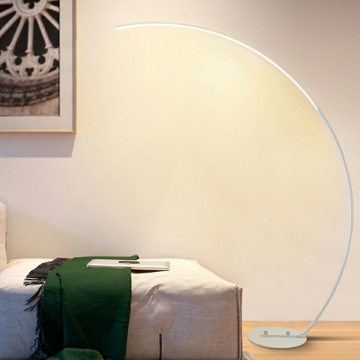 1-Light Standing Lamps Contemporary Style Slender Bar Shape Metal Floor Lights