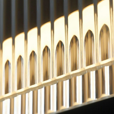 Linear Shape Island Lighting Metal and Glass and Acrylic Modern Led Pendant Lights