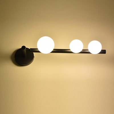 Minimalist Industrial Metal Wall Lamp Creative Glass Ball Vanity Lights