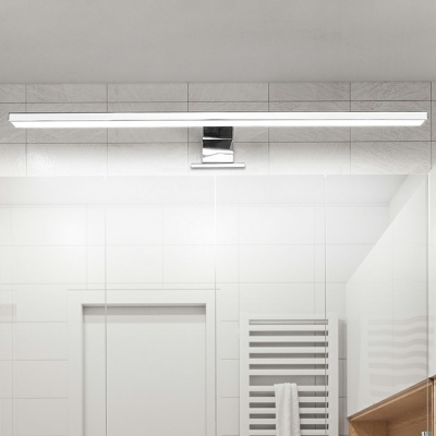 Modern Led Bathroom Lighting Linear Acrylic Shade Wall Mount Light in White