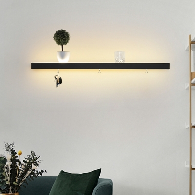 Modern Minimalist Led Bedside Wall Lamp with Linear Acrylic Shade Wall Mount Light
