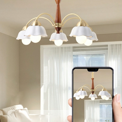 Wood Hanging Light Fixtures Modern Chandelier Lighting for Living Room