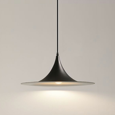 1-Light Hanging Ceiling Lights Simplistic Style Hat Shape Metal Pendant Lamps
