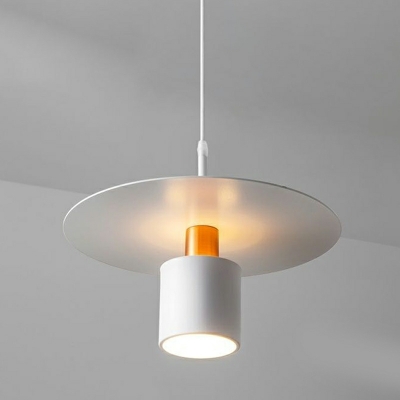 1-Light Pendant Lighting Minimalism Style Geometric Shape Metal Hanging Ceiling Light