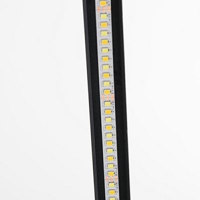 1-Light Standing Lamps Contemporary Style Slender Bar Shape Metal Floor Lights