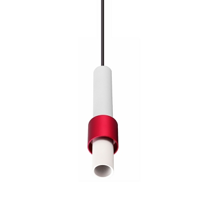 1-Light Suspension Pendant Modern Style Tube Shape Metal Hanging Lights