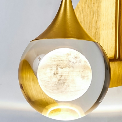 2-Light Sconce Lights Contemporary Style Globe Shape Metal Vanity Wall Light