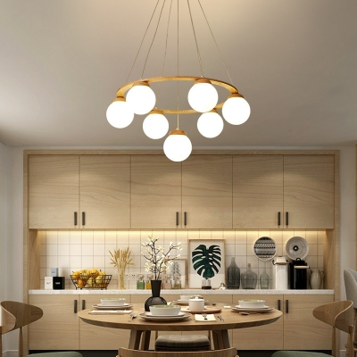 Globe Hanging Lamps Modern Style Glass Pendant Light for Living Room